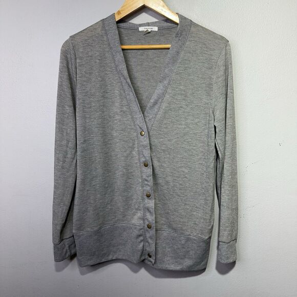 Maurices Sweaters - Maurices Gray Snap-Front Cardigan Women’s Size Medium